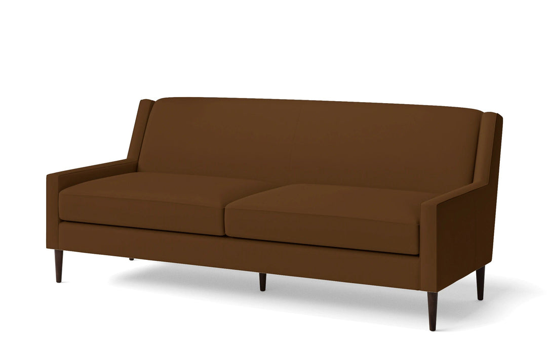 LIVELUSSO Sofa Vigevano 3 Seater Sofa Walnut Brown Leather