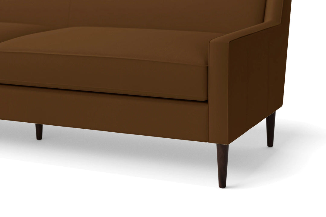 LIVELUSSO Sofa Vigevano 3 Seater Sofa Walnut Brown Leather