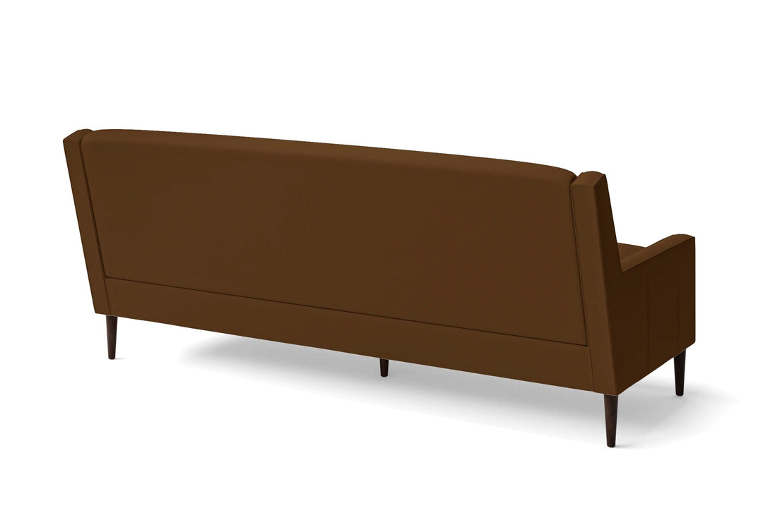 LIVELUSSO Sofa Vigevano 3 Seater Sofa Walnut Brown Leather