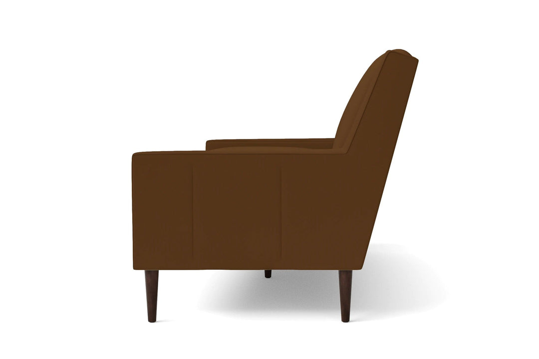 LIVELUSSO Sofa Vigevano 3 Seater Sofa Walnut Brown Leather