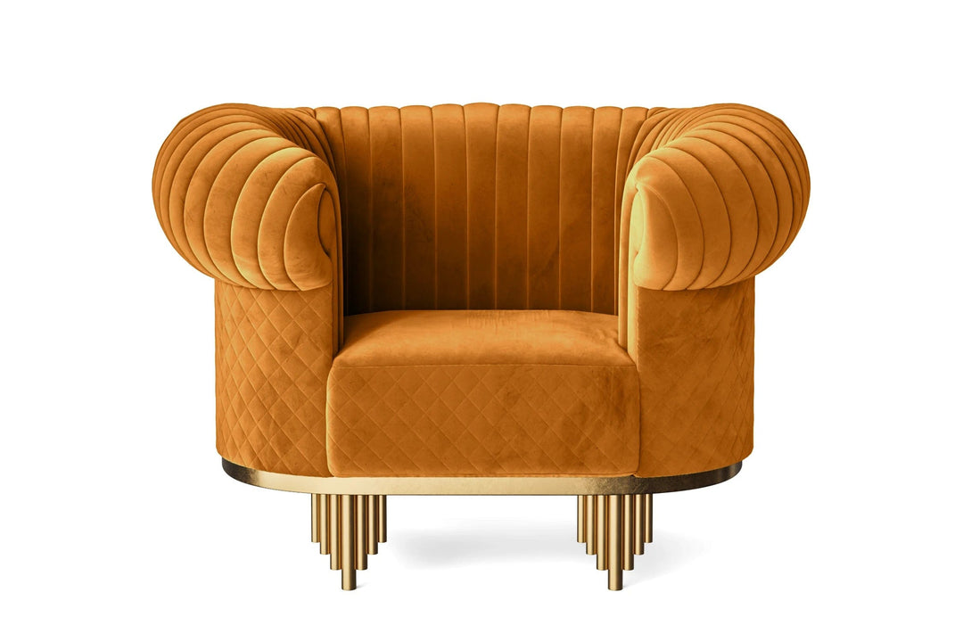 LIVELUSSO Armchair Viterbo Armchair Gold Velvet