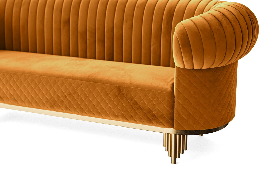 LIVELUSSO Armchair Viterbo Armchair Gold Velvet