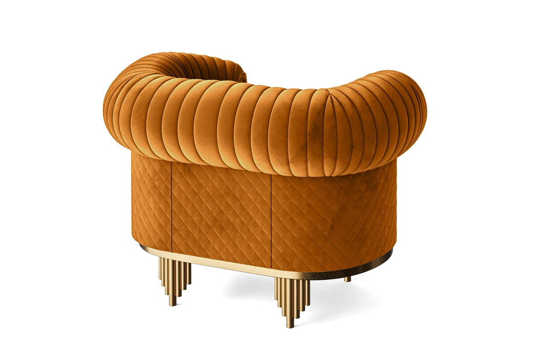 LIVELUSSO Armchair Viterbo Armchair Gold Velvet