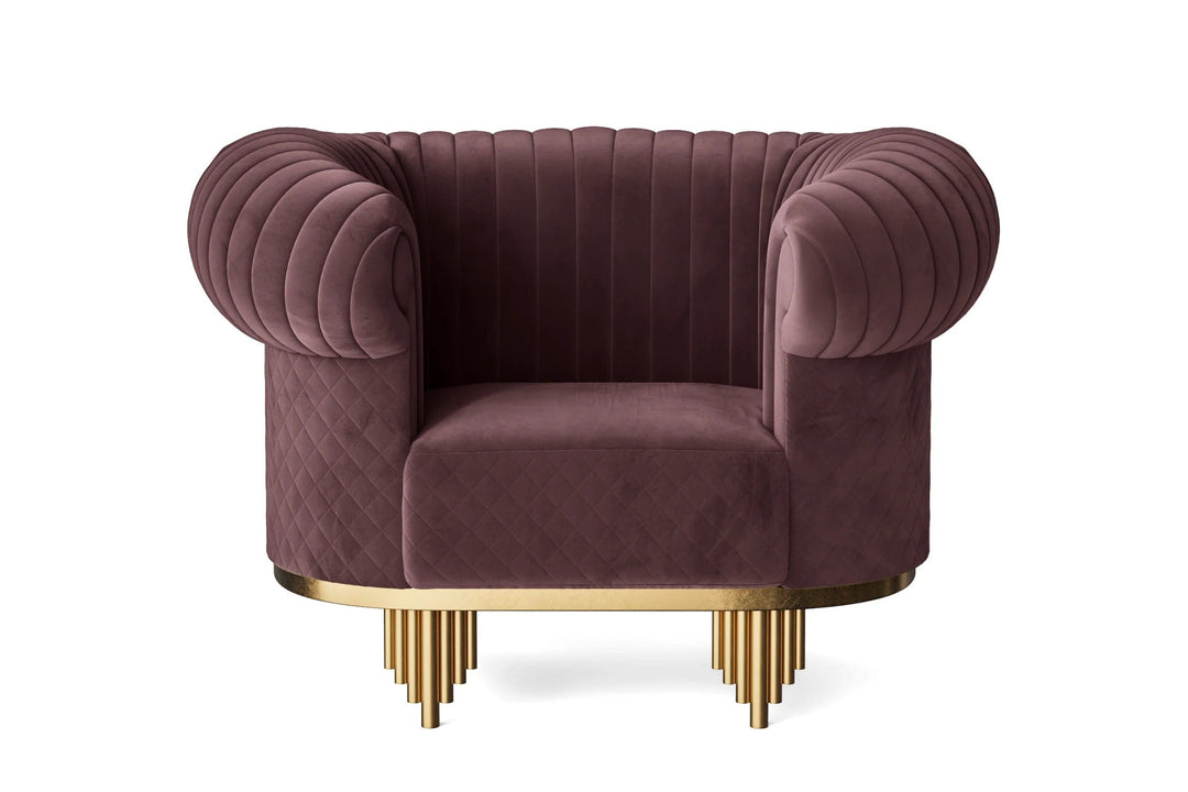 LIVELUSSO Armchair Viterbo Armchair Grape Velvet