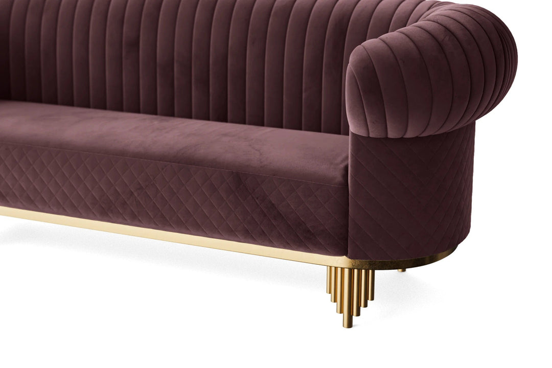 LIVELUSSO Armchair Viterbo Armchair Grape Velvet