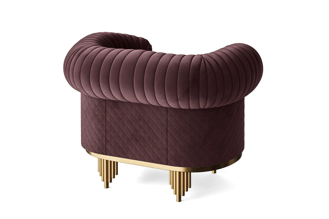 LIVELUSSO Armchair Viterbo Armchair Grape Velvet