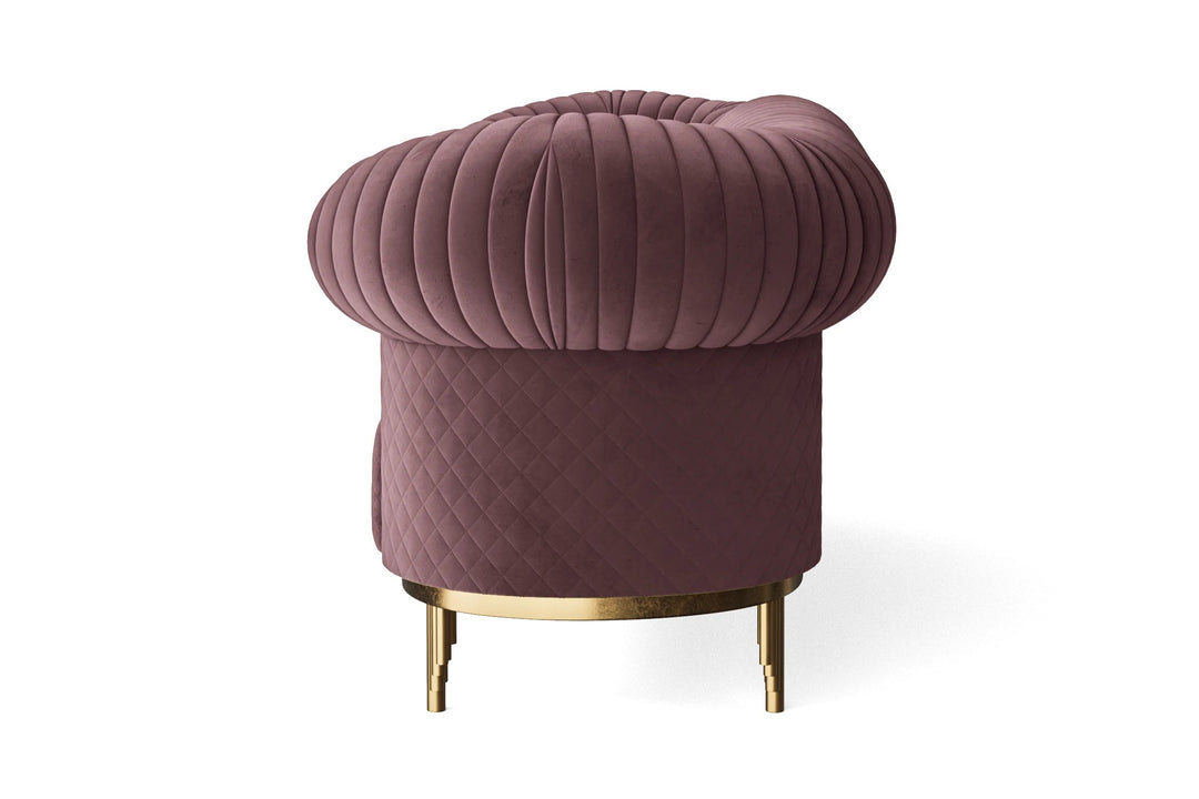 LIVELUSSO Armchair Viterbo Armchair Grape Velvet