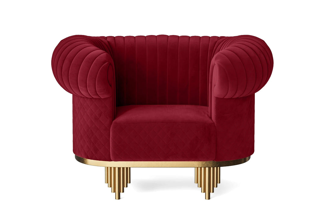 LIVELUSSO Armchair Viterbo Armchair Red Velvet