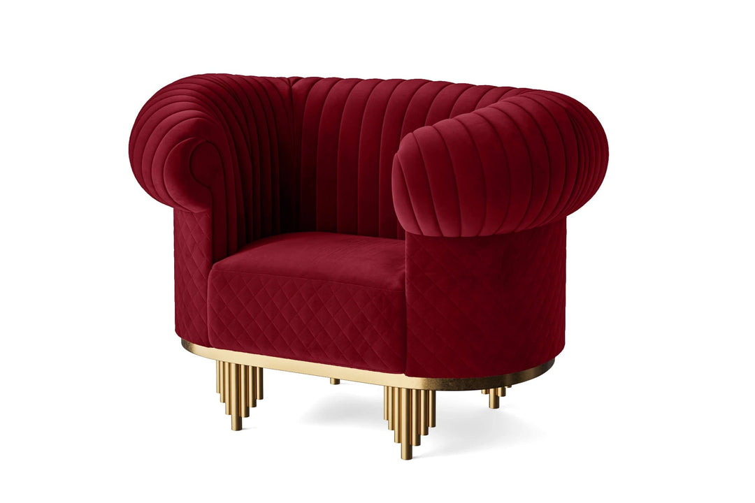 LIVELUSSO Armchair Viterbo Armchair Red Velvet