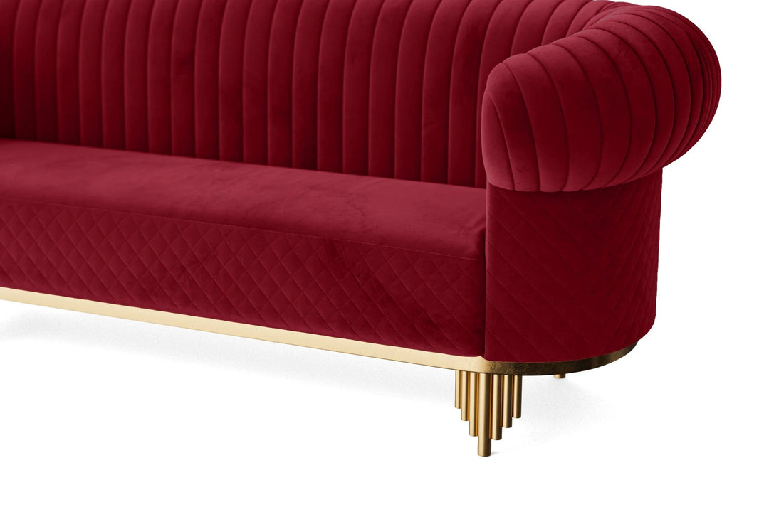 LIVELUSSO Armchair Viterbo Armchair Red Velvet