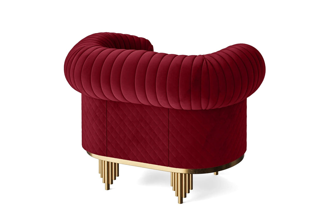 LIVELUSSO Armchair Viterbo Armchair Red Velvet