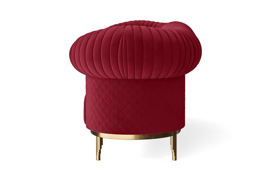 LIVELUSSO Armchair Viterbo Armchair Red Velvet