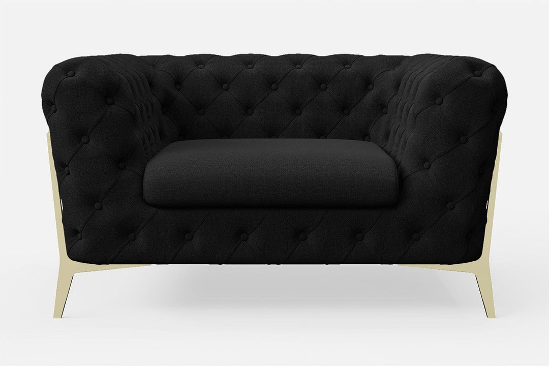 LIVELUSSO Armchair Vito Armchair Black Linen Fabric