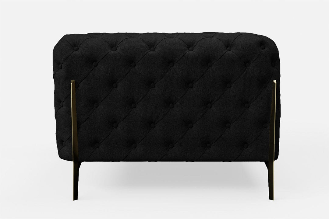 LIVELUSSO Armchair Vito Armchair Black Linen Fabric