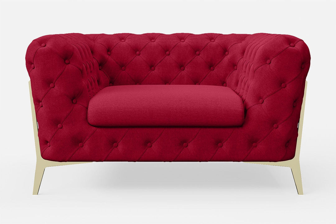 LIVELUSSO Armchair Vito Armchair Red Linen Fabric