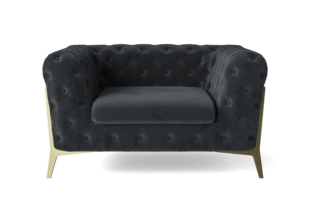 LIVELUSSO Armchair Vito Armchair Dark Grey Velvet