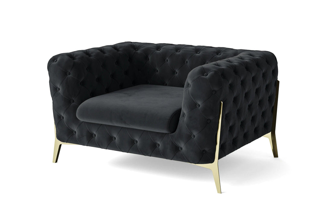 LIVELUSSO Armchair Vito Armchair Dark Grey Velvet