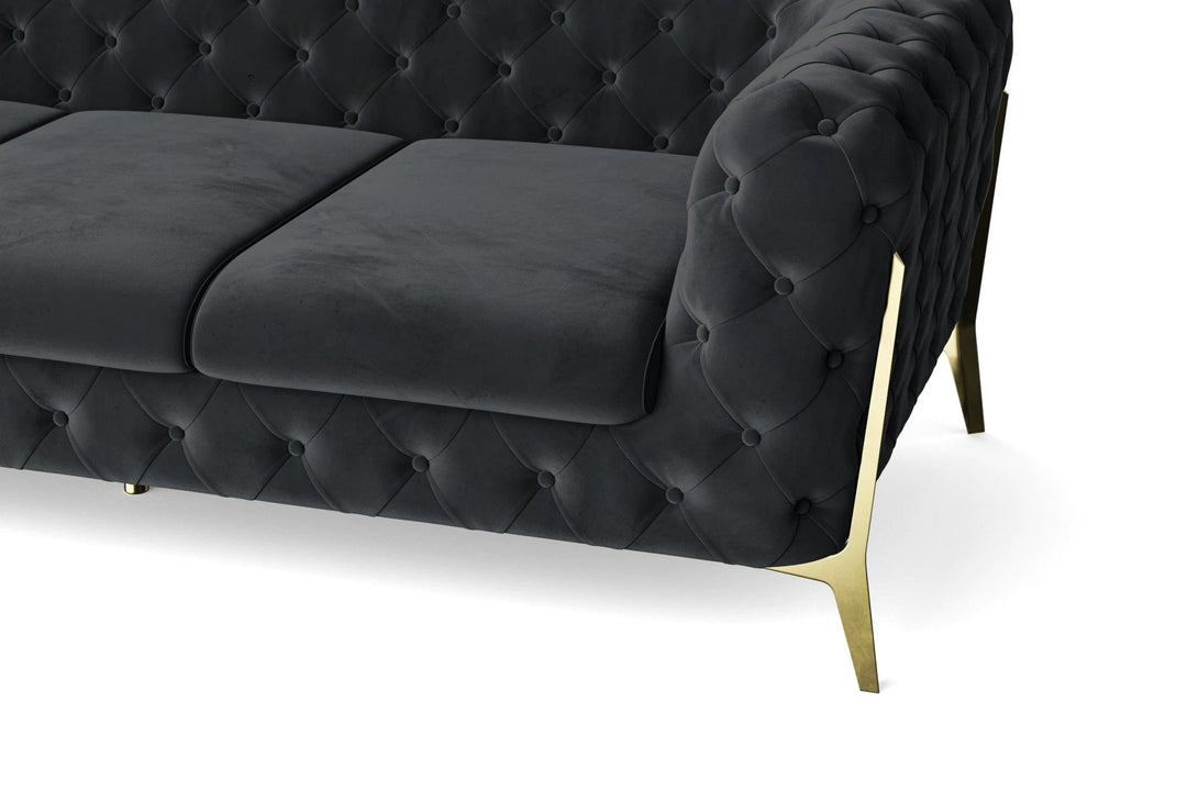 LIVELUSSO Armchair Vito Armchair Dark Grey Velvet