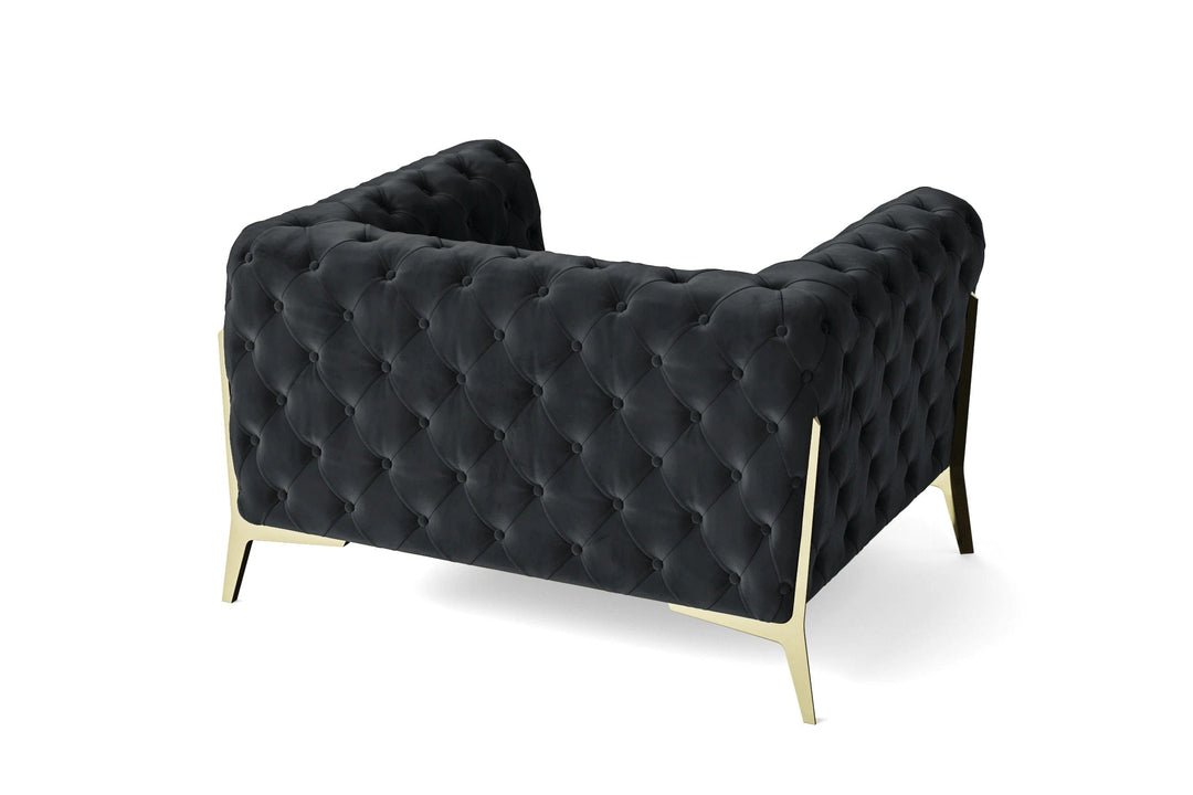 LIVELUSSO Armchair Vito Armchair Dark Grey Velvet