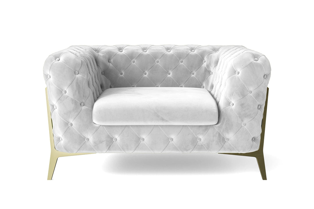 LIVELUSSO Armchair Vito Armchair White Velvet