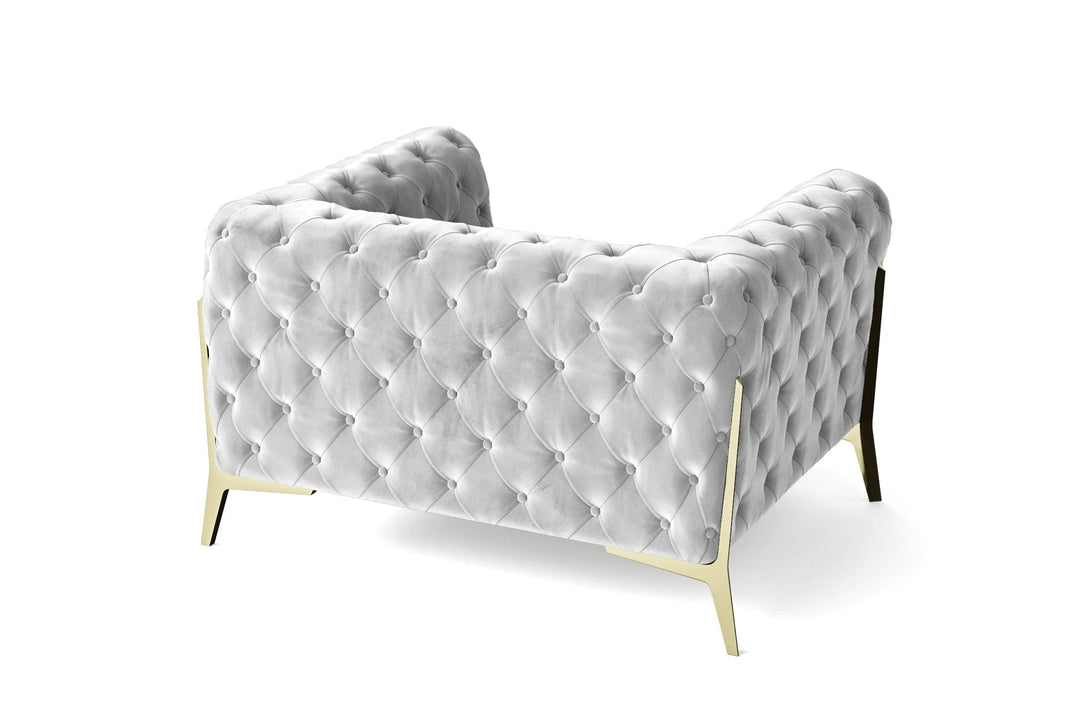 LIVELUSSO Armchair Vito Armchair White Velvet