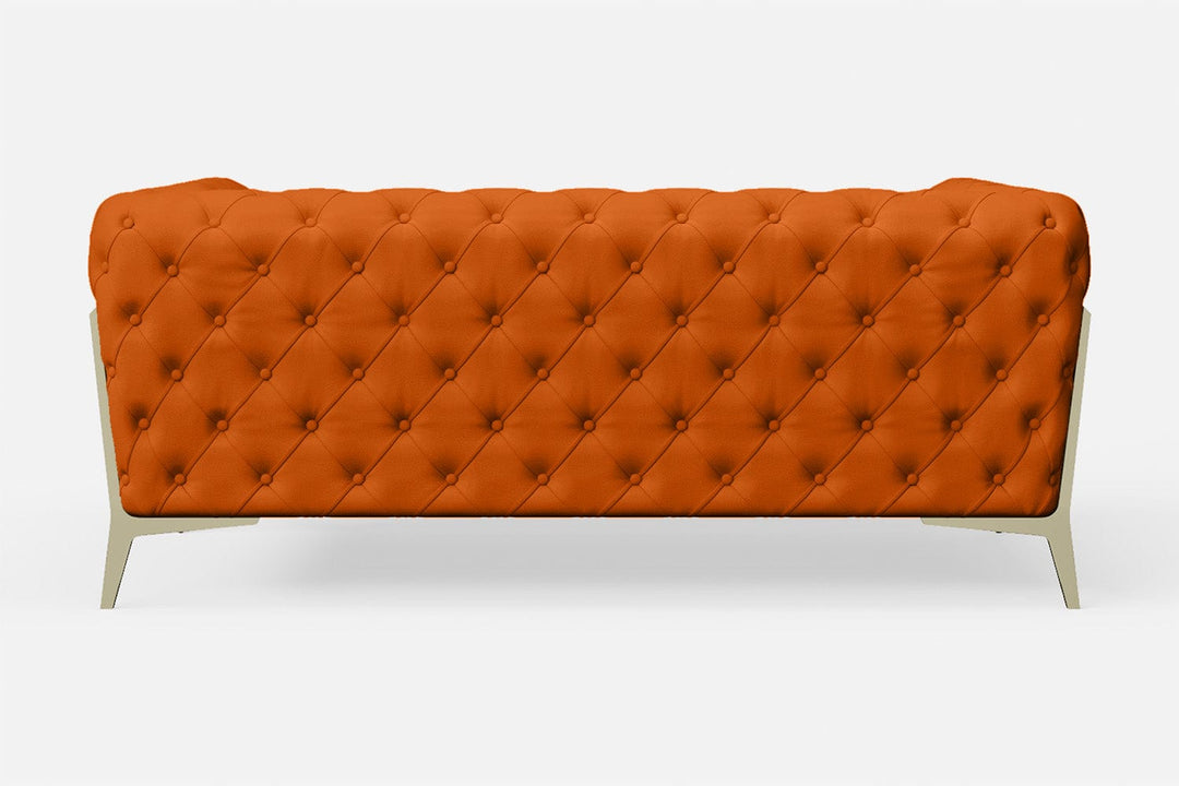 LIVELUSSO Sofa Vito 2 Seater Sofa Orange Leather