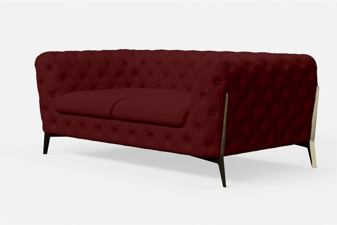 LIVELUSSO Sofa Vito 2 Seater Sofa Red Leather