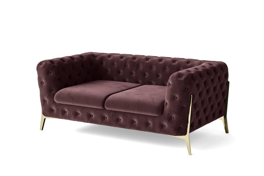 LIVELUSSO Sofa Vito 2 Seater Sofa Grape Velvet