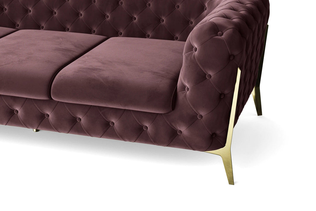 LIVELUSSO Sofa Vito 2 Seater Sofa Grape Velvet