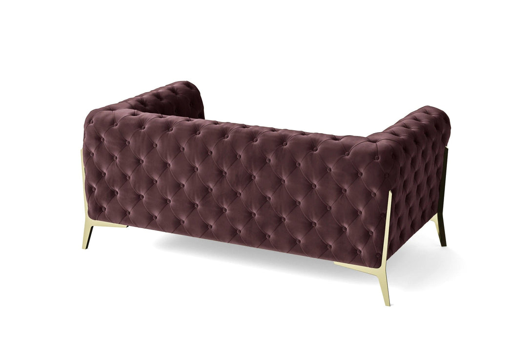 LIVELUSSO Sofa Vito 2 Seater Sofa Grape Velvet