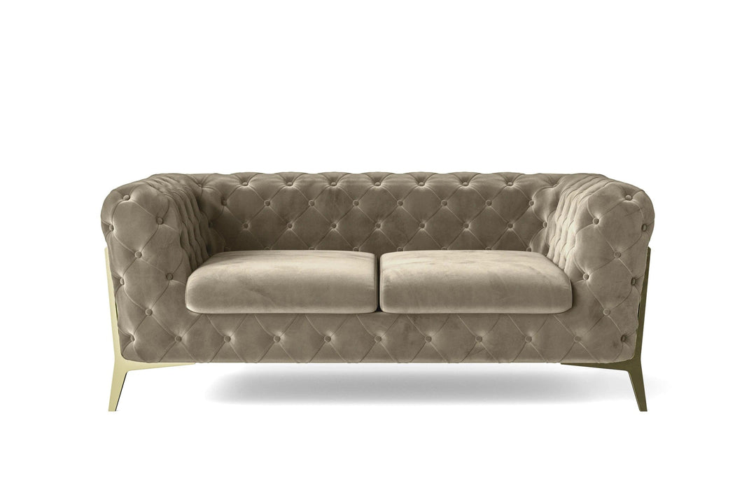 LIVELUSSO Sofa Vito 2 Seater Sofa Sand Velvet