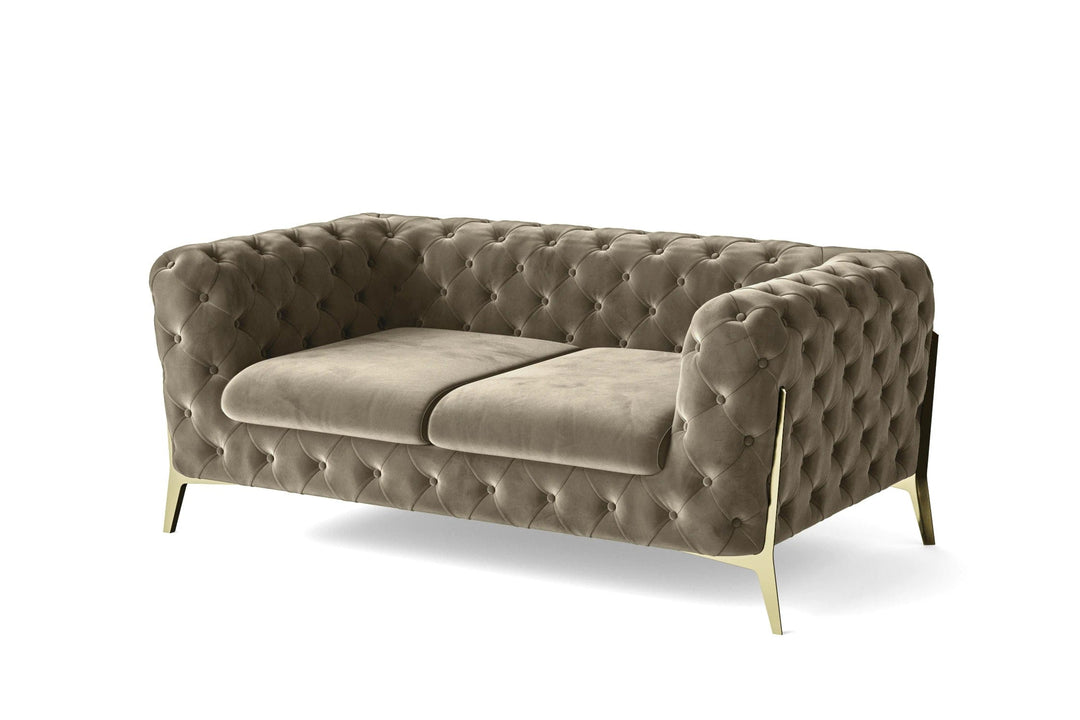 LIVELUSSO Sofa Vito 2 Seater Sofa Sand Velvet