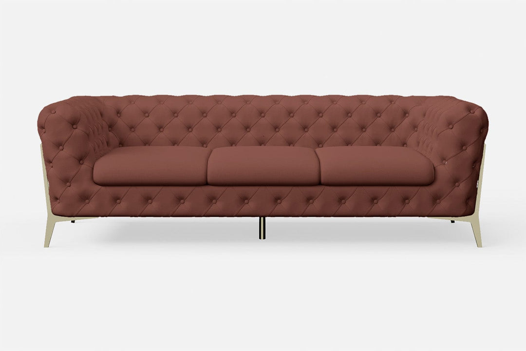 LIVELUSSO Sofa Vito 3 Seater Sofa Mauve Leather