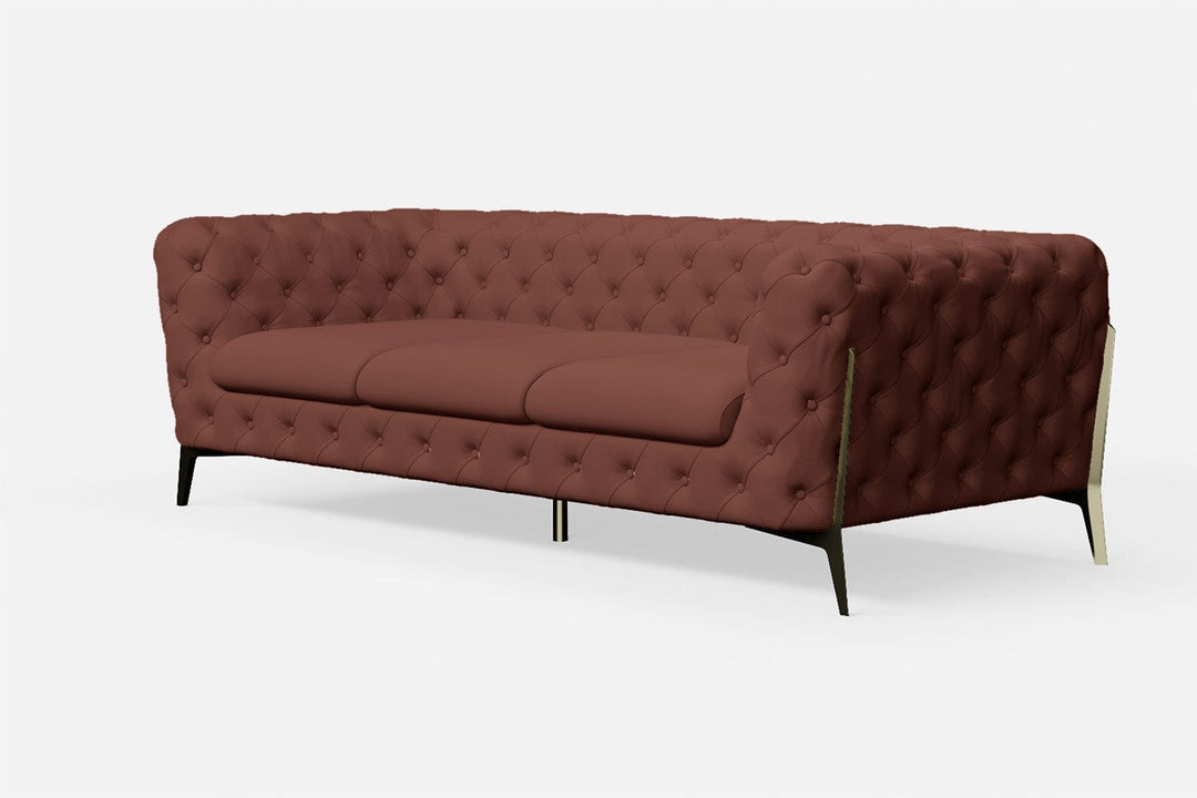 LIVELUSSO Sofa Vito 3 Seater Sofa Mauve Leather