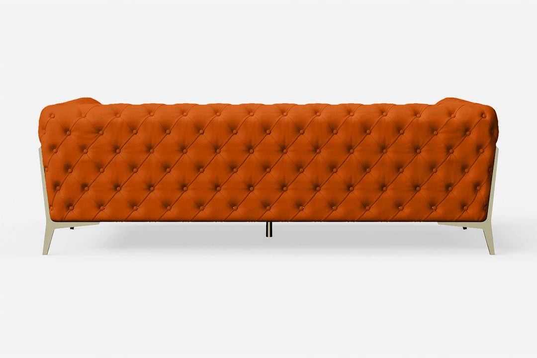 LIVELUSSO Sofa Vito 3 Seater Sofa Orange Leather