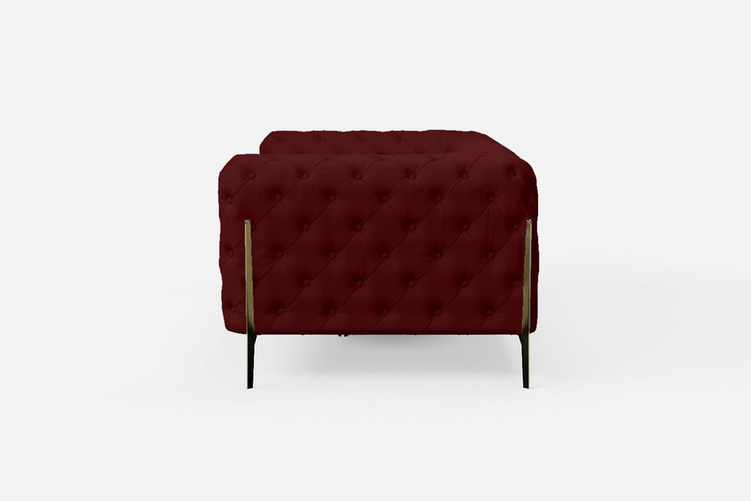 LIVELUSSO Sofa Vito 3 Seater Sofa Red Leather