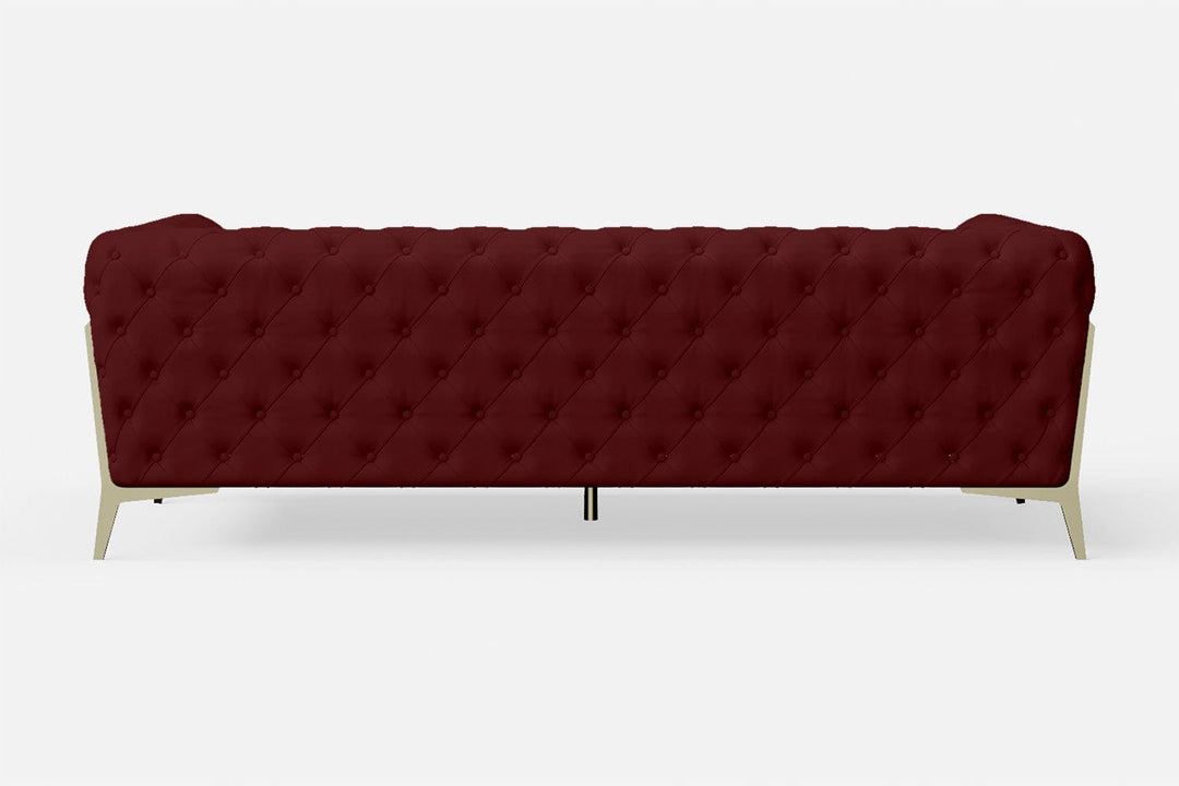 LIVELUSSO Sofa Vito 3 Seater Sofa Red Leather