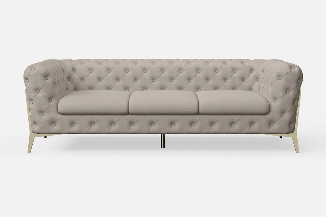 LIVELUSSO Sofa Vito 3 Seater Sofa Sand Leather