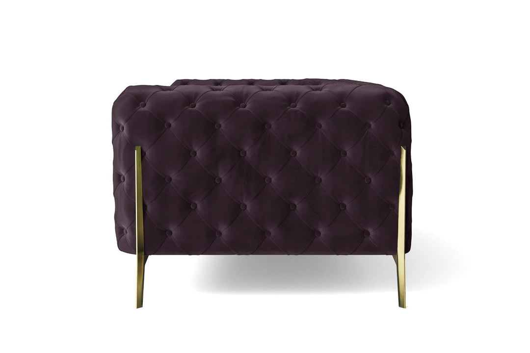 LIVELUSSO Sofa Vito 3 Seater Sofa Purple Velvet