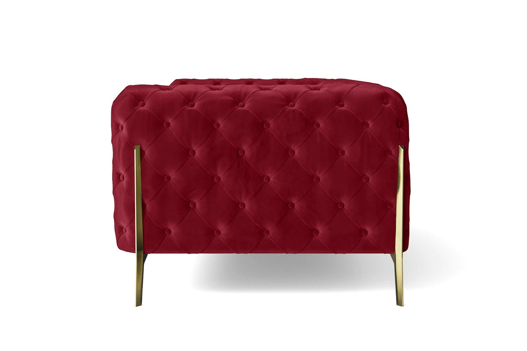 LIVELUSSO Sofa Vito 3 Seater Sofa Red Velvet