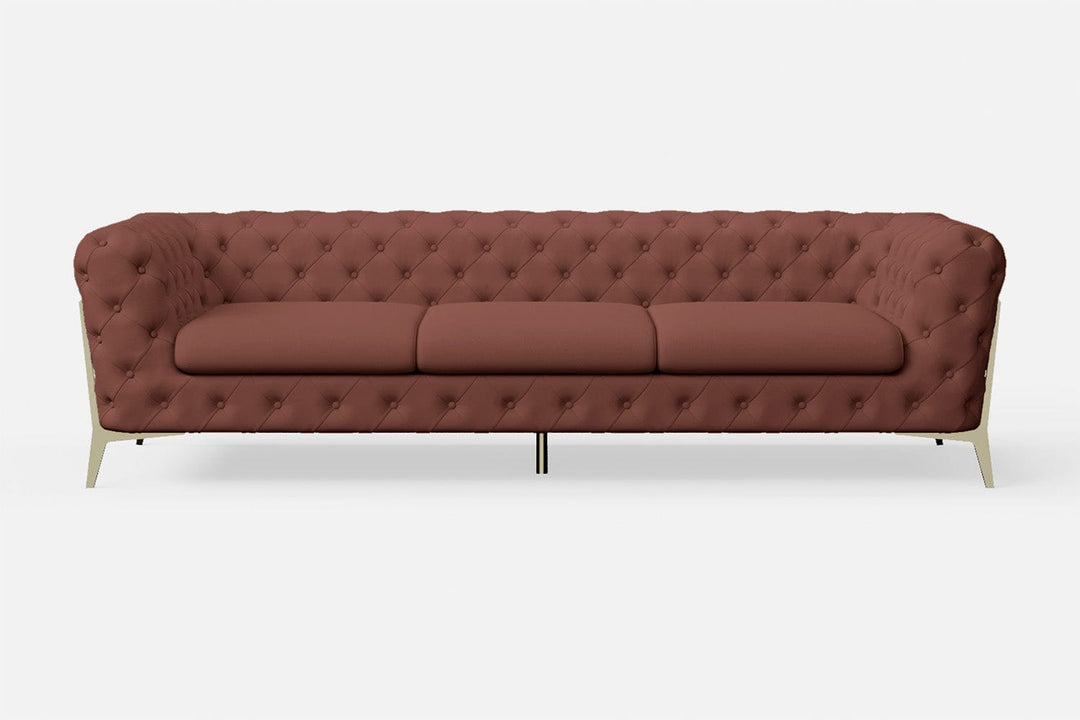 LIVELUSSO Sofa Vito 4 Seater Sofa Mauve Leather