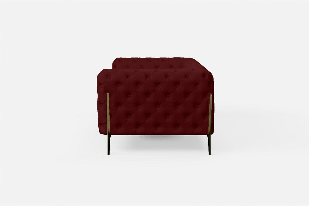 LIVELUSSO Sofa Vito 4 Seater Sofa Red Leather