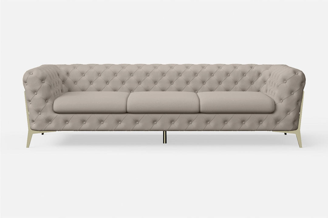 LIVELUSSO Sofa Vito 4 Seater Sofa Sand Leather