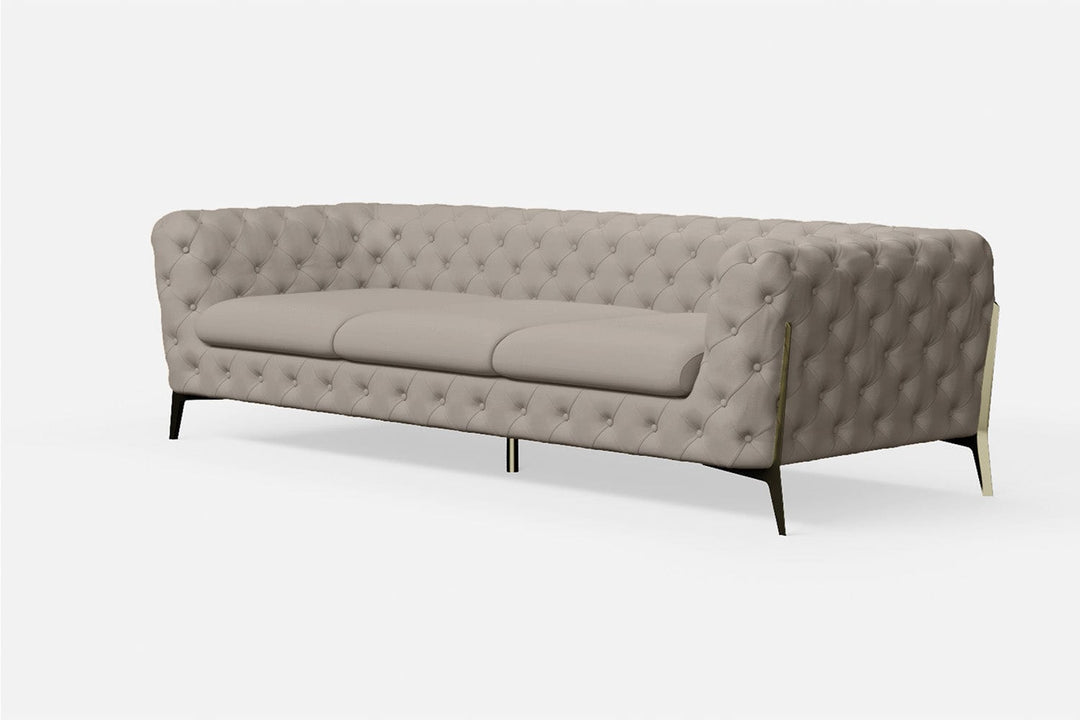 LIVELUSSO Sofa Vito 4 Seater Sofa Sand Leather