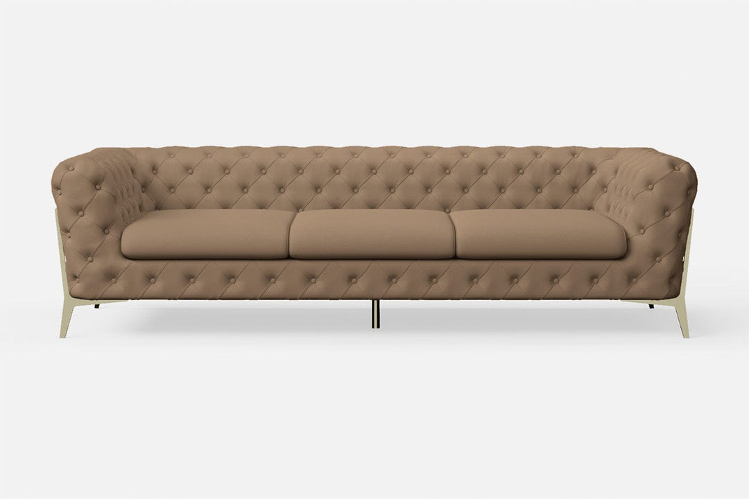 LIVELUSSO Sofa Vito 4 Seater Sofa Stone Leather