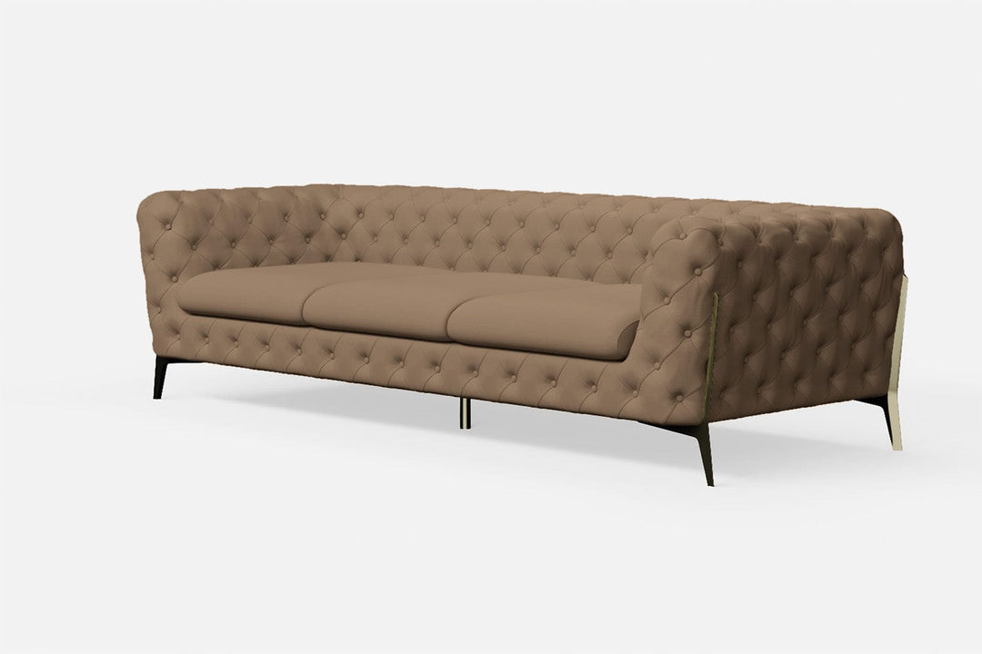 LIVELUSSO Sofa Vito 4 Seater Sofa Stone Leather