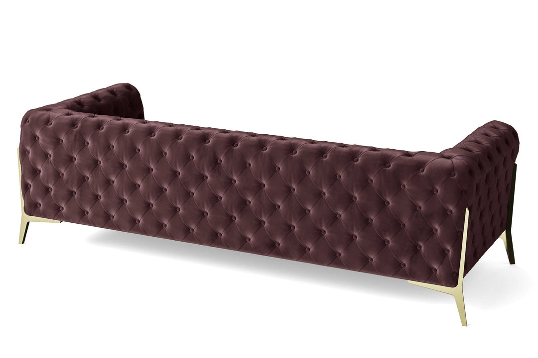 LIVELUSSO Sofa Vito 4 Seater Sofa Grape Velvet